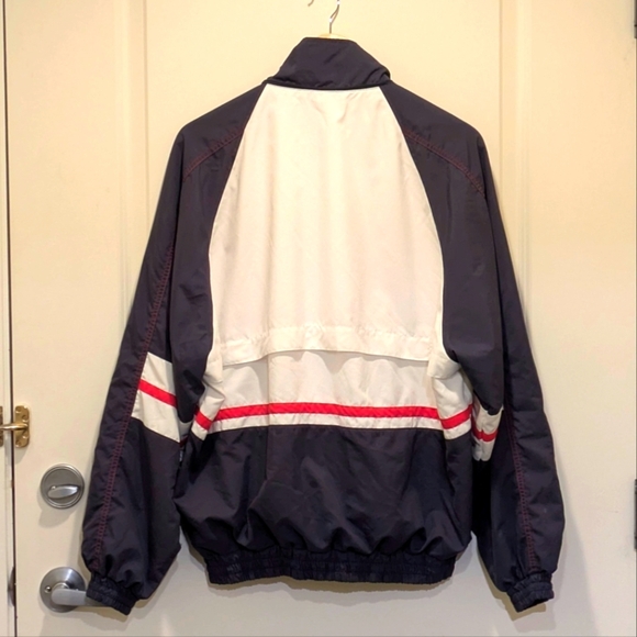 90s Ellesse Jaspo M Vintage Blue White and Red Windbreaker - SEE SIZE NOTES - Picture 7 of 9